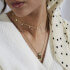 Rosefield n&aacute;hrdeln&iacute;k Lois Wave Charm necklace Gold