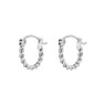 Šperky Rosefield náušnice Twisted Hoops Silver