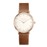 Hodinky Rosefield The Tribeca Rosegold White/Brown