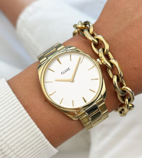 Cluse Féroce Steel White / Gold