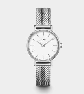 Cluse La Bohème Petite Mesh White, Silver Colour