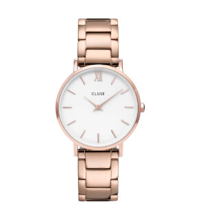Cluse Minuit Steel White, Rose Gold Colour