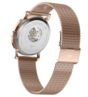Hodinky Luch One-Hand Mesh Rosegold mechanické