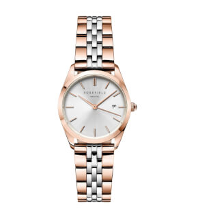 Rosefield The Ace XS Silver Sunray Steel Silver Rose Gold Duotone