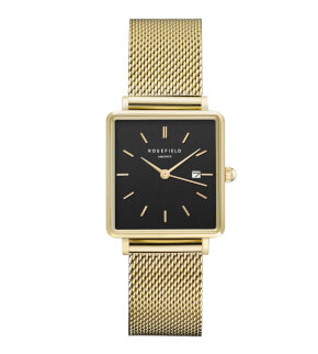 Rosefield The Boxy Black Mesh Gold