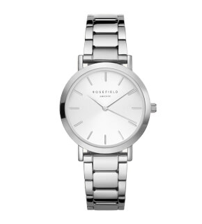 Rosefield The Tribeca White Sunray Steel Silver