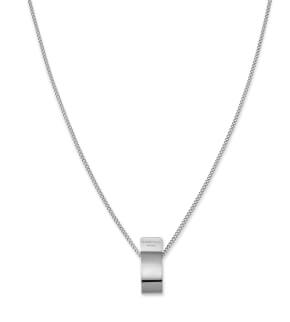 Rosefield náhrdelník Lois Folded Charm Necklace Silver
