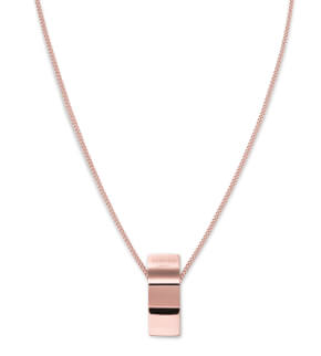 Rosefield náhrdelník Lois Wave Charm necklace Rosegold