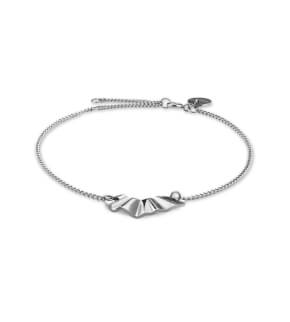 Šperky Rosefield náramek Lois Liquid Waved Charm Bracelet Silver