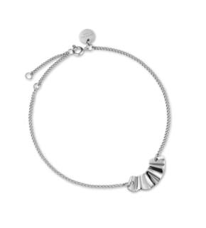 Šperky Rosefield n&aacute;ramek Lois Liquid Waved Charm Bracelet Silver