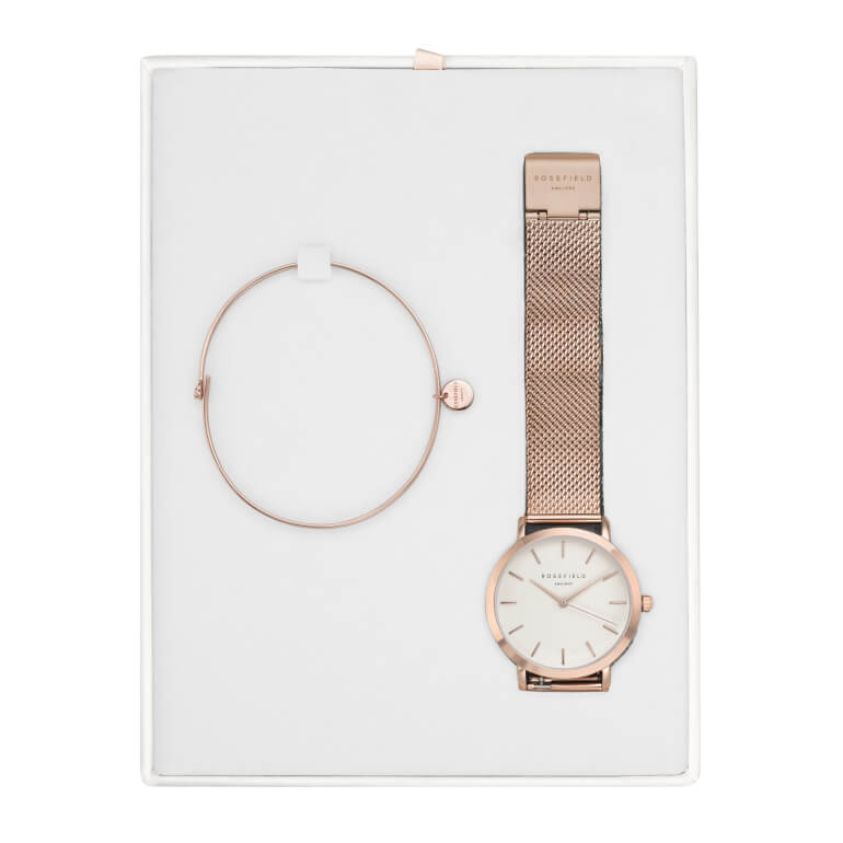 D&aacute;rkov&yacute; box - Tribeca White Rose Gold + Wooster Rose Gold Small