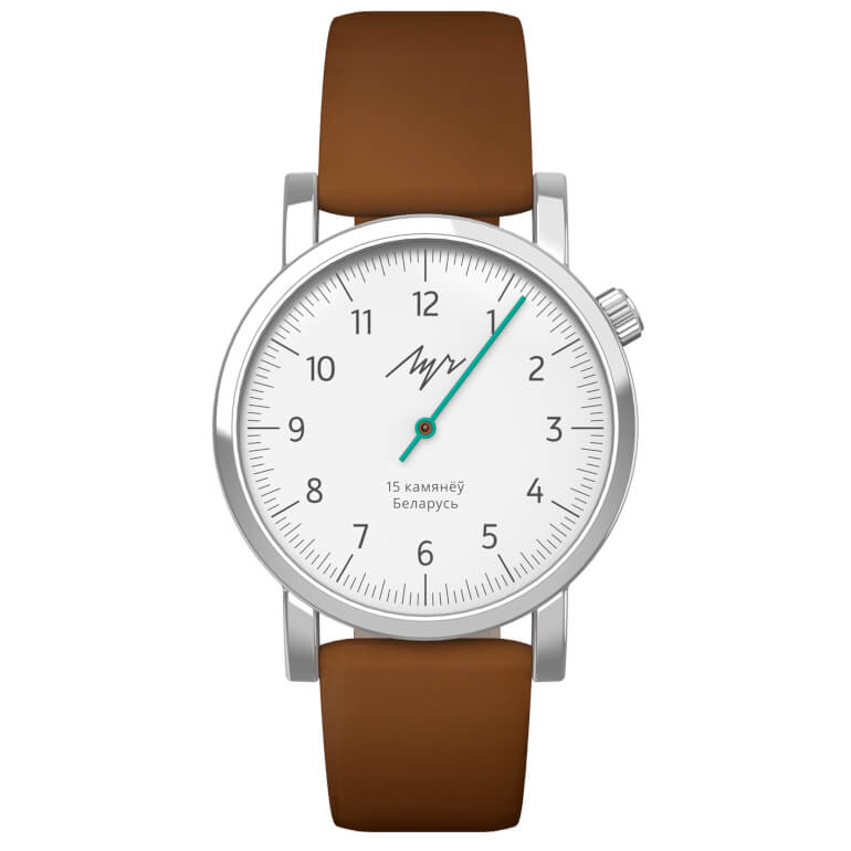 Women's One-Hand Silver White Brown mechanické