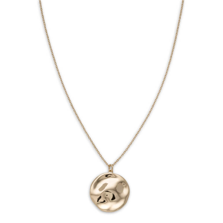 náhrdelník Iggy Textured Coin Necklace Gold